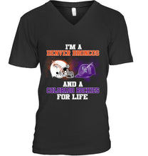 Load image into Gallery viewer, i'm a Denver Bronco and a Colorado Rockie for life shirt