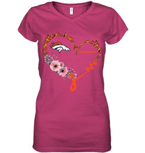 Load image into Gallery viewer, Denver Broncos butterfly heart shirt