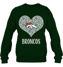 Load image into Gallery viewer, Denver Broncos heart floral pattern shirt