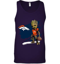 Load image into Gallery viewer, Denver Broncos angry baby groot ripped shirt