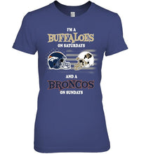 Load image into Gallery viewer, I'm Colorado Buffaloes on Saturdays and Denver Broncos on Sundays shirt