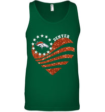 Load image into Gallery viewer, Denver Broncos glitter heart shirt