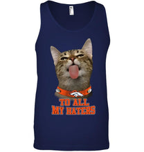 Load image into Gallery viewer, Denver Broncos cat to all my haters shirt