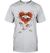 Load image into Gallery viewer, Denver Broncos tiny hearts shape shirt