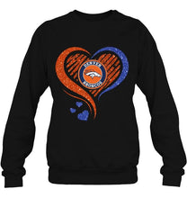 Load image into Gallery viewer, Denver Broncos heart glittering shirt
