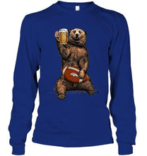 Load image into Gallery viewer, Denver Broncos Beer drinking bear shirt