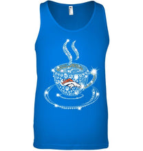 Load image into Gallery viewer, Denver Broncos coffee cup diamond glitter shirt