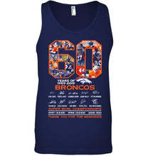 Load image into Gallery viewer, 60 years of denver broncos signed shirt