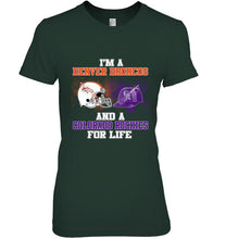 Load image into Gallery viewer, i'm a Denver Bronco and a Colorado Rockie for life shirt