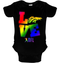 Load image into Gallery viewer, Love Denver Broncos lgbt NFL shirt