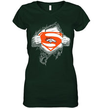 Load image into Gallery viewer, Denver Broncos Superman Ripped shirt