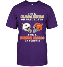 Load image into Gallery viewer, I'm Colorado Buffaloe on saturdays and Denver Bronco on sundays shirt