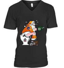 Load image into Gallery viewer, Santa Boise State Broncos in bathroom shirt