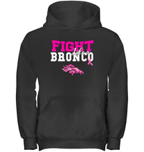 Load image into Gallery viewer, Fight like a Bronco Denver Broncos br east cancer support fan shirt