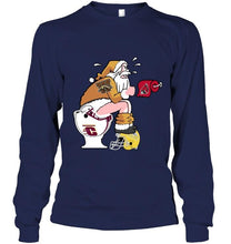 Load image into Gallery viewer, Santa Western Michigan Broncos in bathroom shirt