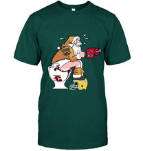 Load image into Gallery viewer, Santa Western Michigan Broncos in bathroom shirt