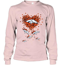 Load image into Gallery viewer, Denver Broncos tiny hearts shape shirt