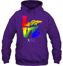 Load image into Gallery viewer, Love Denver Broncos lgbt NFL shirt