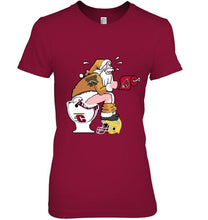 Load image into Gallery viewer, Santa Western Michigan Broncos in bathroom shirt