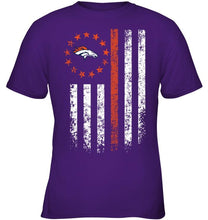 Load image into Gallery viewer, Denver Broncos american flag star shirt