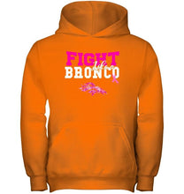 Load image into Gallery viewer, Fight like a Bronco Denver Broncos br east cancer support fan shirt