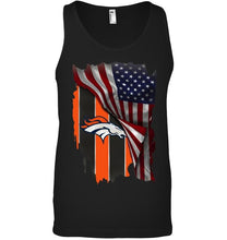 Load image into Gallery viewer, Denver Broncos american flag fan hoodie