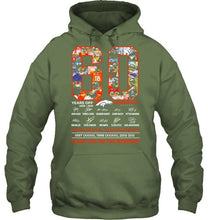 Load image into Gallery viewer, 60 years of Denver Broncos thank you for the memories shirt
