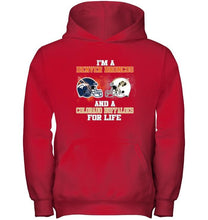 Load image into Gallery viewer, i'm a Denver Bronco and a Colorado Buffaloe for life shirt