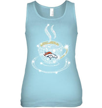 Load image into Gallery viewer, Denver Broncos coffee cup diamond glitter shirt