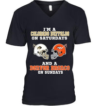 Load image into Gallery viewer, I'm Colorado Buffaloe on saturdays and Denver Bronco on sundays shirt