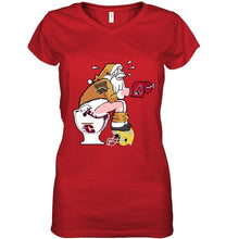 Load image into Gallery viewer, Santa Western Michigan Broncos in bathroom shirt