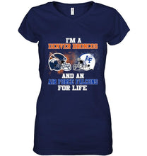 Load image into Gallery viewer, i'm a Denver Bronco and an Air Force Falcon for life shirt