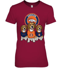 Load image into Gallery viewer, Denver Broncos Beagles fan shirt