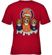 Load image into Gallery viewer, Denver Broncos Beagles fan shirt