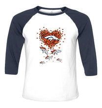 Load image into Gallery viewer, Denver Broncos tiny hearts shape shirt