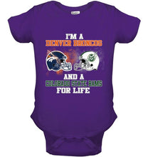 Load image into Gallery viewer, i'm a Denver Bronco and a Colorado State Ram for life shirt