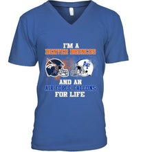 Load image into Gallery viewer, i'm a Denver Bronco and an Air Force Falcon for life shirt