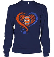 Load image into Gallery viewer, Denver Broncos heart glittering shirt