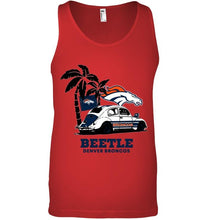 Load image into Gallery viewer, Beetle Denver Broncos on beach shirt
