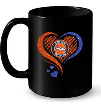 Load image into Gallery viewer, Denver Broncos heart glittering shirt
