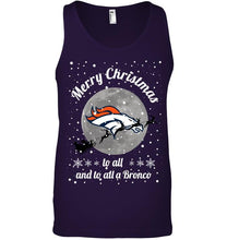 Load image into Gallery viewer, Denver Broncos Merry Christmas to all and to all a Bronco fan shirt