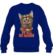 Load image into Gallery viewer, Denver Broncos cat to all my haters shirt
