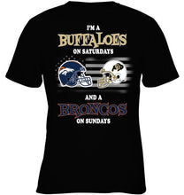 Load image into Gallery viewer, I'm Colorado Buffaloes on Saturdays and Denver Broncos on Sundays shirt