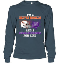 Load image into Gallery viewer, i'm a Denver Bronco and a Colorado Rockie for life shirt