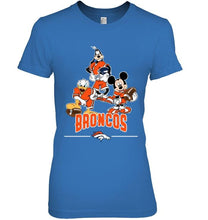 Load image into Gallery viewer, Denver Broncos mickey donald goofy fan shirt
