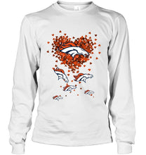 Load image into Gallery viewer, Denver Broncos tiny hearts shape shirt