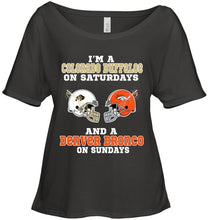 Load image into Gallery viewer, I'm Colorado Buffaloe on saturdays and Denver Bronco on sundays shirt