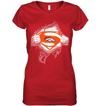 Load image into Gallery viewer, Denver Broncos Superman Ripped shirt