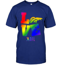Load image into Gallery viewer, Love Denver Broncos lgbt NFL shirt