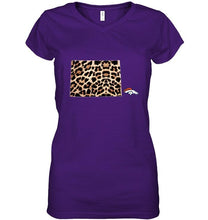 Load image into Gallery viewer, Denver Broncos panther pattern state map shirt